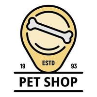 animale domestico negozio logo, schema stile vettore