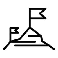 spedizione montagne icona, schema stile vettore