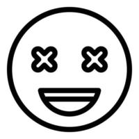 strano emoji icona, schema stile vettore