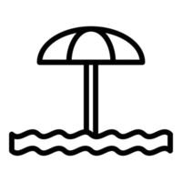 acqua parco ombrello icona, schema stile vettore