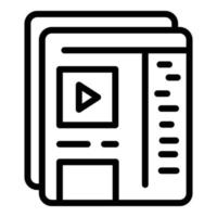 video informazione icona, schema stile vettore