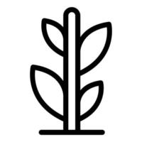 crescita pianta icona, schema stile vettore