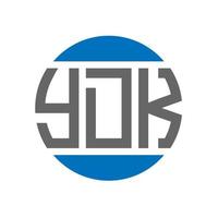 ydk lettera logo design su bianca sfondo. ydk creativo iniziali cerchio logo concetto. ydk lettera design. vettore