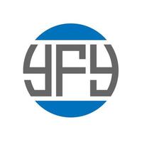 yfy lettera logo design su bianca sfondo. yfy creativo iniziali cerchio logo concetto. yfy lettera design. vettore
