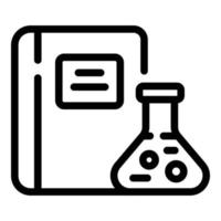 scienziato taccuino icona, schema stile vettore