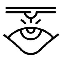 occhi laser chirurgia icona, schema stile vettore
