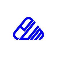 p u m lettera logo creativo design con vettore grafico, p u m semplice e moderno logo.