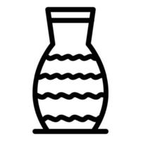 vaso anfora icona, schema stile vettore