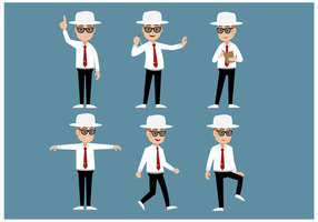 Cricket Umpire Character Vector