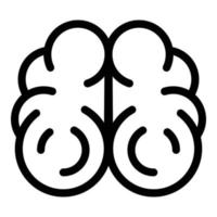 cervello organo icona, schema stile vettore