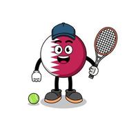 Qatar bandiera illustrazione come un' tennis giocatore vettore