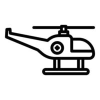 vigore salvare elicottero icona, schema stile vettore