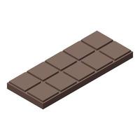 cioccolato bar icona, isometrico stile vettore