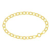 oro collana icona, isometrico stile vettore