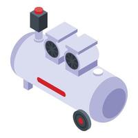 costruzione aria compressore icona, isometrico stile vettore