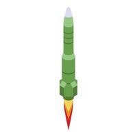 volare missile icona, isometrico stile vettore