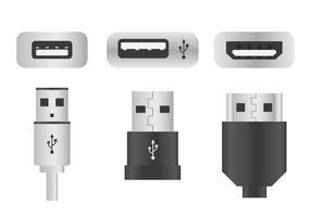 Icone vettoriali porta USB