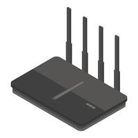 modem router icona, isometrico stile vettore