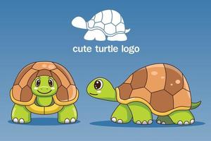 carino bambino tartaruga personaggio cartone animato piatto stile, bosco, Stampa disegno, vettore illustrazioni
