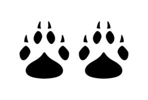 lupo impronte icona. animale impronte silhouette. vettore inverno illustrazione