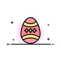 uccello decorazione Pasqua uovo attività commerciale piatto linea pieno icona vettore bandiera modello