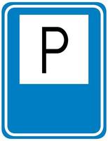 segno di parcheggio isolato su sfondo bianco vettore