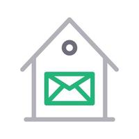 e-mail casa vettore illustrazione su un' sfondo.premio qualità simboli.vettore icone per concetto e grafico design.