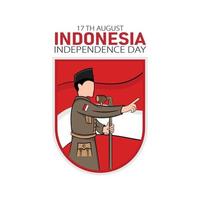 festa dell'indipendenza dell'Indonesia vettore