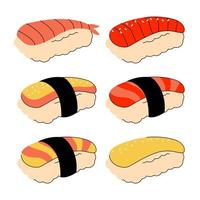 luminosa vettore illustrazione di asiatico cibo. giapponese menù, asiatico piatti per menu e ristoranti.