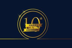 contento anniversario 10 anni vettore elemento