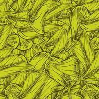 giallo pianura floreale disegno. sagome di fioritura lilla fiori nel Vintage ▾ stile. elegante senza soluzione di continuità botanico modello fatto di primavera fiori. natura ornamento per tessile, tessuto, sfondo, superficie vettore