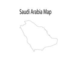 Arabia arabia carta geografica linea arte vettore illustrazione