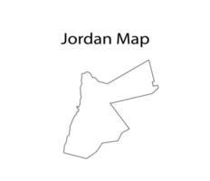 Giordania carta geografica linea arte vettore illustrazione