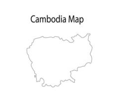 Cambogia carta geografica linea arte vettore illustrazione