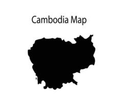 Cambogia carta geografica silhouette vettore illustrazione