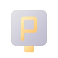 parcheggio spazio pixel Perfetto piatto pendenza bicolore ui icona. pubblico posto regolamenti. semplice pieno pittogramma. gui, UX design per mobile applicazione. vettore isolato rgb illustrazione