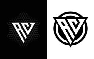 rv monogramma logo con griglia metodo design professionista vettore