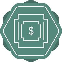 dollaro simbolo linea icona vettore