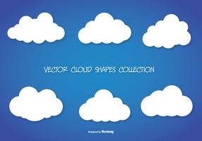 Collezione di forme vettoriali Cloud