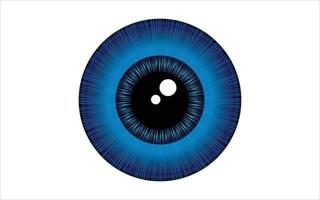 blu occhio 3d struttura con nero frangia, blu occhio 3d struttura con nero frangia vettore illustrazione