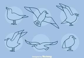 Linea icone Albatross vettoriale