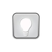 leggero lampadina icona simbolo vettore per ragnatela, comunicazione e idea