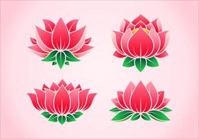 Vettori di fiori di loto rosa
