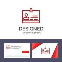 creativo attività commerciale carta e logo modello id carta identità distintivo vettore illustrazione
