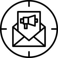 e-mail diretto marketing vettore icona design