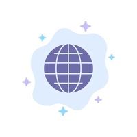 mondo globo Internet sicurezza blu icona su astratto nube sfondo vettore