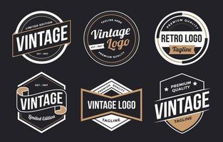 Vintage ▾ logo collcetion vettore