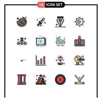16 creativo icone moderno segni e simboli di tv marketing ancora attività commerciale rotazione modificabile creativo vettore design elementi