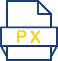 px file formato icona vettore