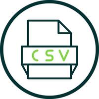 csv file formato icona vettore